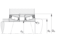 圓錐滾子軸承 JK0S060, 整體圓錐滾子軸承，單側(cè)唇密封，直徑系列 0