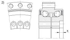 推力角接觸球軸承 ZKLDF100, 雙向，螺釘安裝，兩側(cè)帶密封蓋
