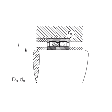 圓柱滾子軸承 NNU4140-M, 浮動(dòng)軸承，雙列，可分離，帶保持架