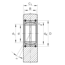 液壓桿端軸承 GF40-DO, 根據(jù) DIN ISO 12 240-4 標(biāo)準(zhǔn)，帶焊接面，需維護(hù)