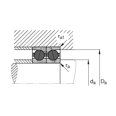 主軸軸承 HCB7201-E-T-P4S, 調節(jié)，成對或單元安裝，接觸角 α = 25°，陶瓷球，限制公差
